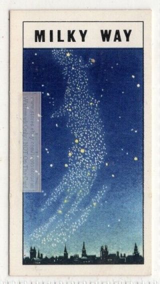 Milky Way Galaxy Stars Solar System Space Vintage Trade Card