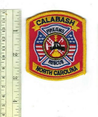 Rare Calabash (brunswick Co. ) Nc North Carolina Fire Ems Rescue 3 " Patch -