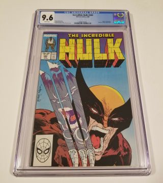 The Incredible Hulk 340 Cgc 9.  6,  Todd Mcfarlane Wolverine (marvel 1988)