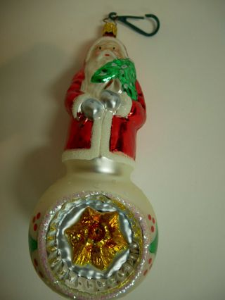 Christopher Radko Christmas Ornament Santa Claus With Tree