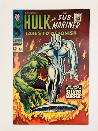 Tales To Astonish 93 - Fn/vf 7.  0 - Hulk - Silver Surfer - Marvel Silver Age 1967