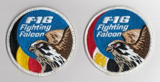 Belgian Af And Egyptian Af - F - 16 Fighting Falcon Patch Set - Gd Issue