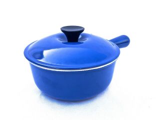 Le Creuset Sauce Pot 18 Cobalt Blue W/ Lid