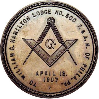 Philadelphia Pennsylvania Atlantic City Jersey Masonic Chapter Token Medal