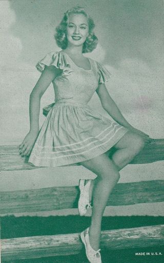 Lila Leeds - Hollywood Starlet Pin - Up/cheesecake 1950s Arcade/exhibit Card