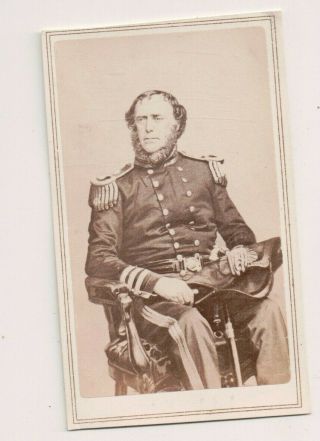 Vintage Cdv Union Admiral Samuel Francis Du Pont American Civil War Fredrick 