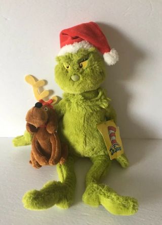 Dr.  Suess The Grinch & Max 2018 Plush Stuffed Toy With Tags