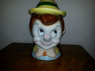 Walt Disney Pinocchio Head Cookie Jar