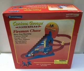 Curious George Adventures Fireman Chase Battery Operated In Opened Box