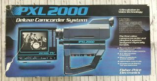 Pxl 2000 Deluxe Camcorder System Fisher Price Electronics Vintage With Tv