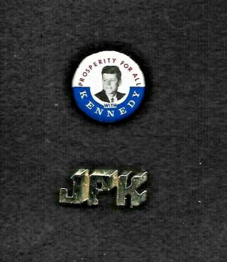 2 Jfk John F.  Kennedy Campaign Items 1960 Presidential Campaign