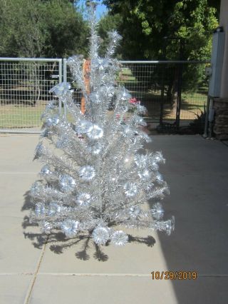Vintage Aluminum Christmas Tree 6 Ft Pom Pom