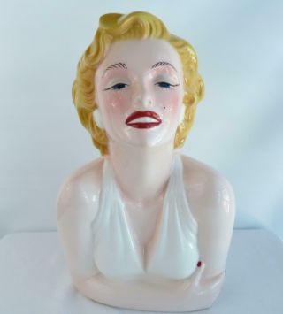Marilyn Monroe Bust Clay Art Cookie Jar 1996 Clay Art Vintage