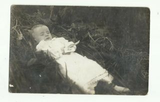 Vintage Photo Post Card Post Mortem (dead Baby)