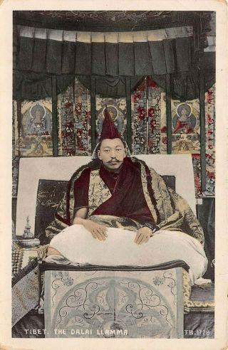 Tibet - The Dalri Llamma - Dalai Lama An Old Postcard 99601