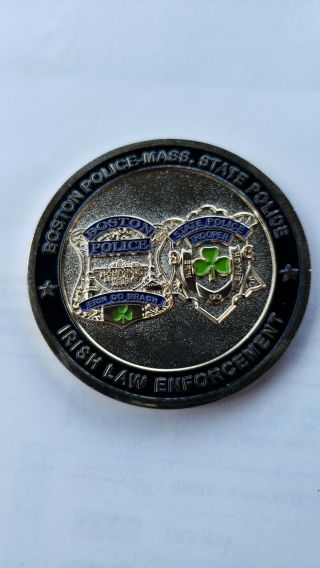 Boston Massachusetts State Police Challenge Coin