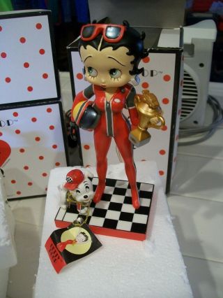 Betty Boop Figurine 2007 King Features Syndicate " Race Car Betty " Perfect Cond.
