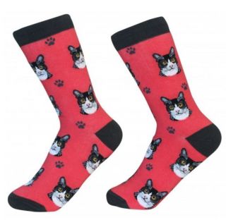 Black White Tabby Cat Socks Unisex Dog Cotton/poly One Size Fits Most