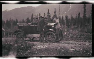 (1) Early 1900s Film Negative,  Alaska,  Auto Repair,  Unknown Location 1