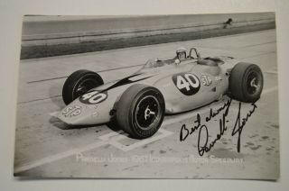 1967 - " Best Always Parnelli Jones " Autographed 40 Photo Post Card Racing Indy