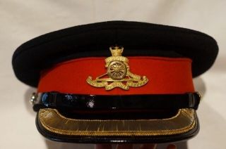 Canadian Rca Artillery Officers Peak Cap Hat With Officers Badge