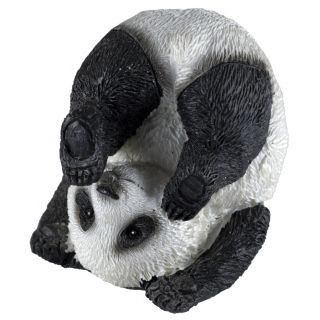 Somersault Yoga Plow Position Panda Bear Figurine 2 " High Resin
