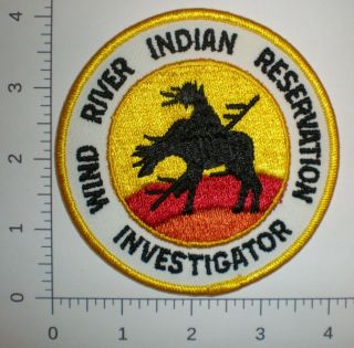 Wy Wyoming Wind River Indian Tribe Reservation Tribal Police Investigator Patch