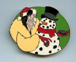 Disney 101 Dalmatians Villain Cruella Devil Spotted Snowman Le 100 Pin