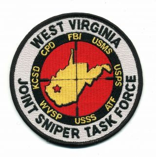 West Virginia Joint Sniper Task Force Patch - Gman Sticker - Wv Police Sheriff
