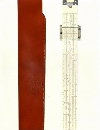 Vintage Pickett Model N902 - T Simplex Trig 12 " Slide Rule With Case