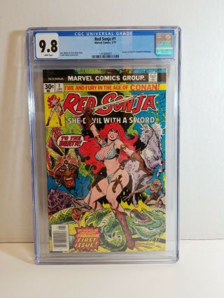 1977 Marvel Comics - Red Sonja 1 Cgc 9.  8 - White Pages