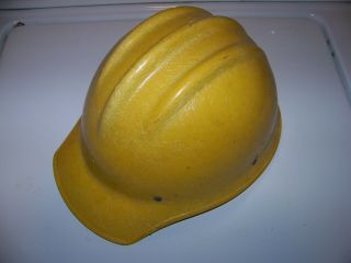 Vtg Ed Bullard Fiberglass Hard Boiled Hard Hat Ironworker Yellow