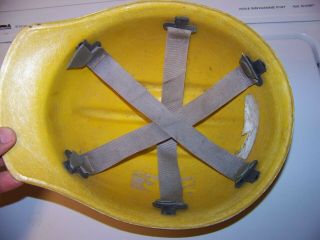 VTG ED BULLARD Fiberglass Hard Boiled Hard Hat Ironworker Yellow 3