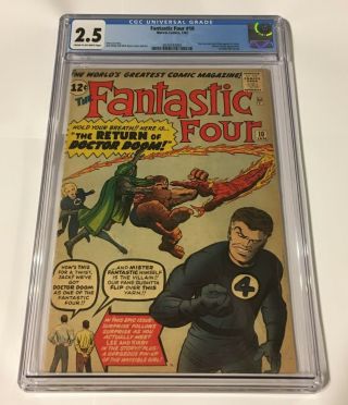Fantastic Four 10 Cgc 2.  5 Stan Lee Jack Kirby Appearance