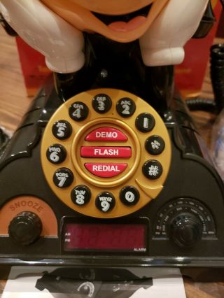 2002 Disney Mickey Mouse Talking Alarm Clock Radio Telephone Phone 2
