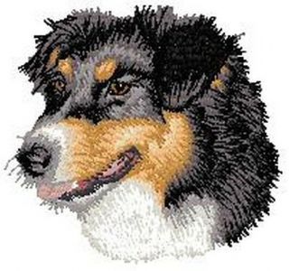 Australian Shepherd,  Aussie Dog,  Embroidered Patch 3 " Tall
