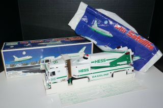 Vguc 1999 Hess Toy Truck And Space Shuttle W/ Satellite,  Bag Displayed