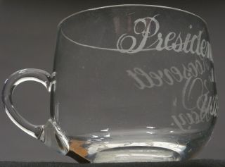 President Roosevelt Oyster Bay 1902 Punch Glass Minor Scuffs On Bottom