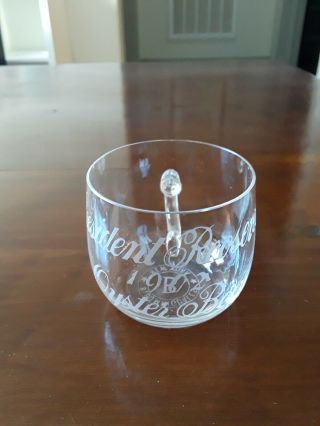President Roosevelt Oyster Bay 1902 Punch Glass Minor Scuffs On Bottom 3