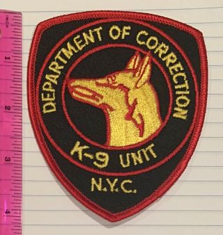York City Department Of Correction K - 9 Unit Patch
