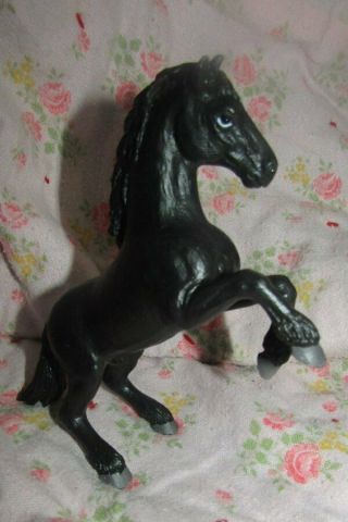 Retired 1997 Schleich Germany Black Stallion Mustang Rearing Horse Figure