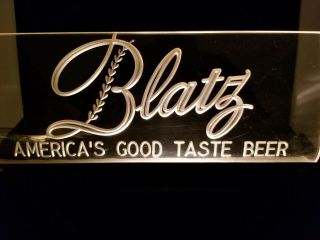 Vintage Blatz Beer Back Bar Lighted Cash Register Sign Curv - Lite 1947
