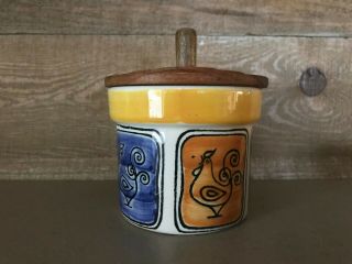 Jie Gantofta Sweden Cockie Design Anita Nylund Jar With Wood Lid