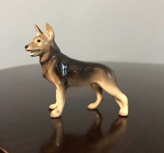 Stunning Vintage German Shepherd Dog Figure Figurine Porcelain / Ceramic