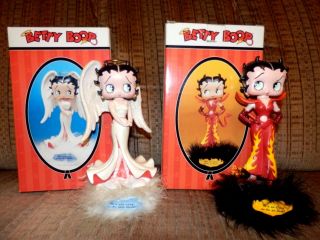 2001 Betty Boop - Angel & Devil Bobbleheads - W/ Boxes