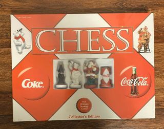 Classic Santa Polar Bear Coca - Cola Coke Collector Edition Chess Set Board Game