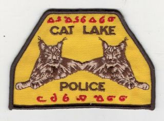 Obsolete Cat Lake Tribal Police Dept.  Shoulder Patch - Ontario - Canada