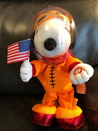 Snoopy Peanuts Animated Astronaut Halloween 3 Fun Phrases Dancing Orange