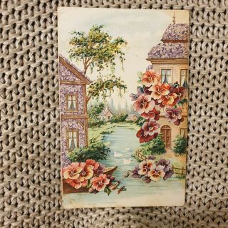 Christmas Wishes - Popular Series 470 - Antique Postcard