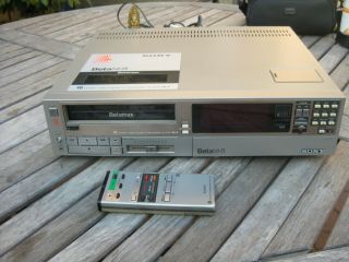 Vintage Sony Betamax Stereo Vcr Sl - 2710 Beta Hi - Fi With Remote